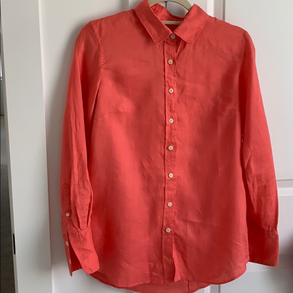NWT. JCrew linen button down shirt XS